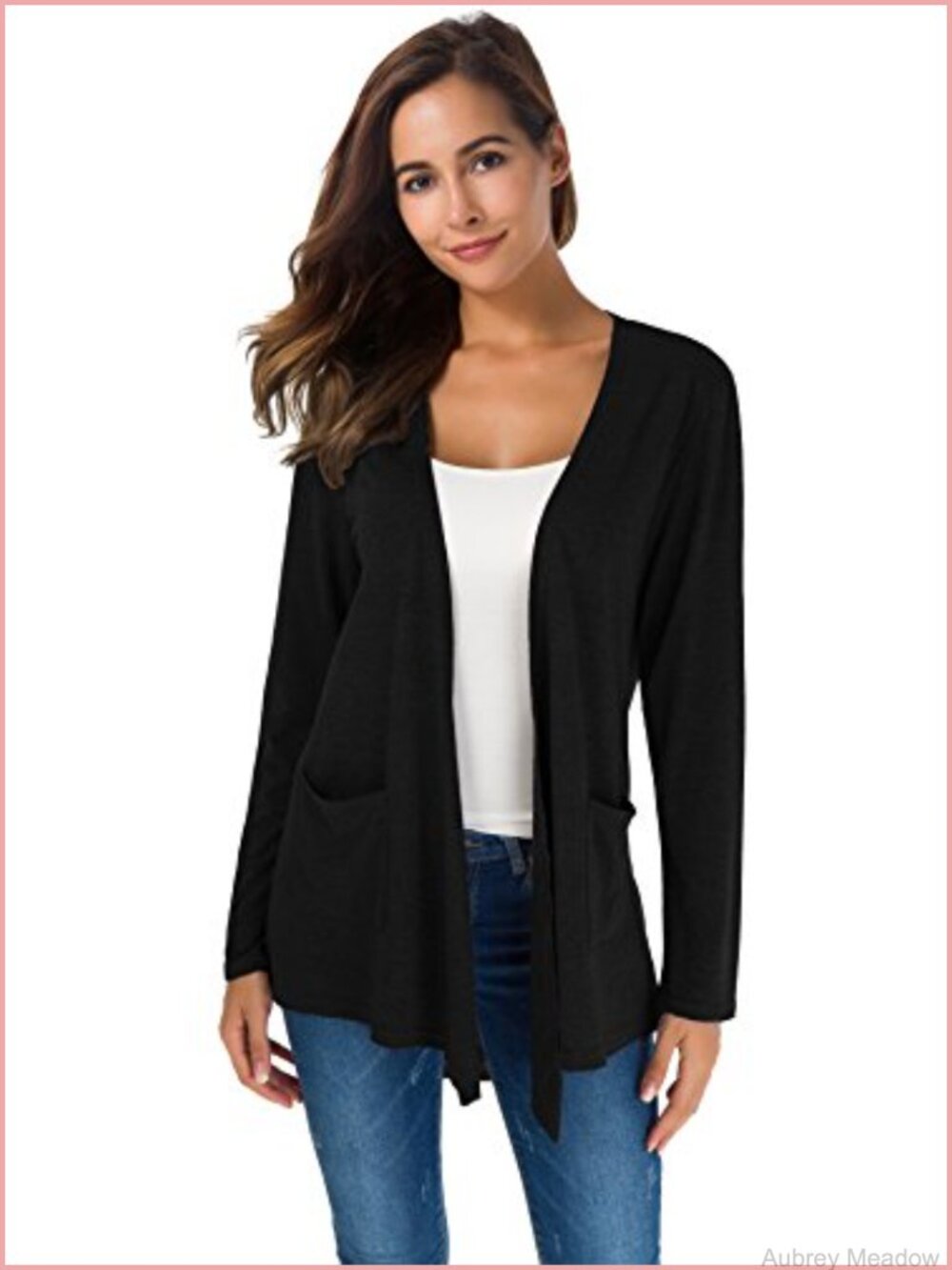 Loose Casual Long Sleeve Cardigan with Pockets - Lightweight Knit
